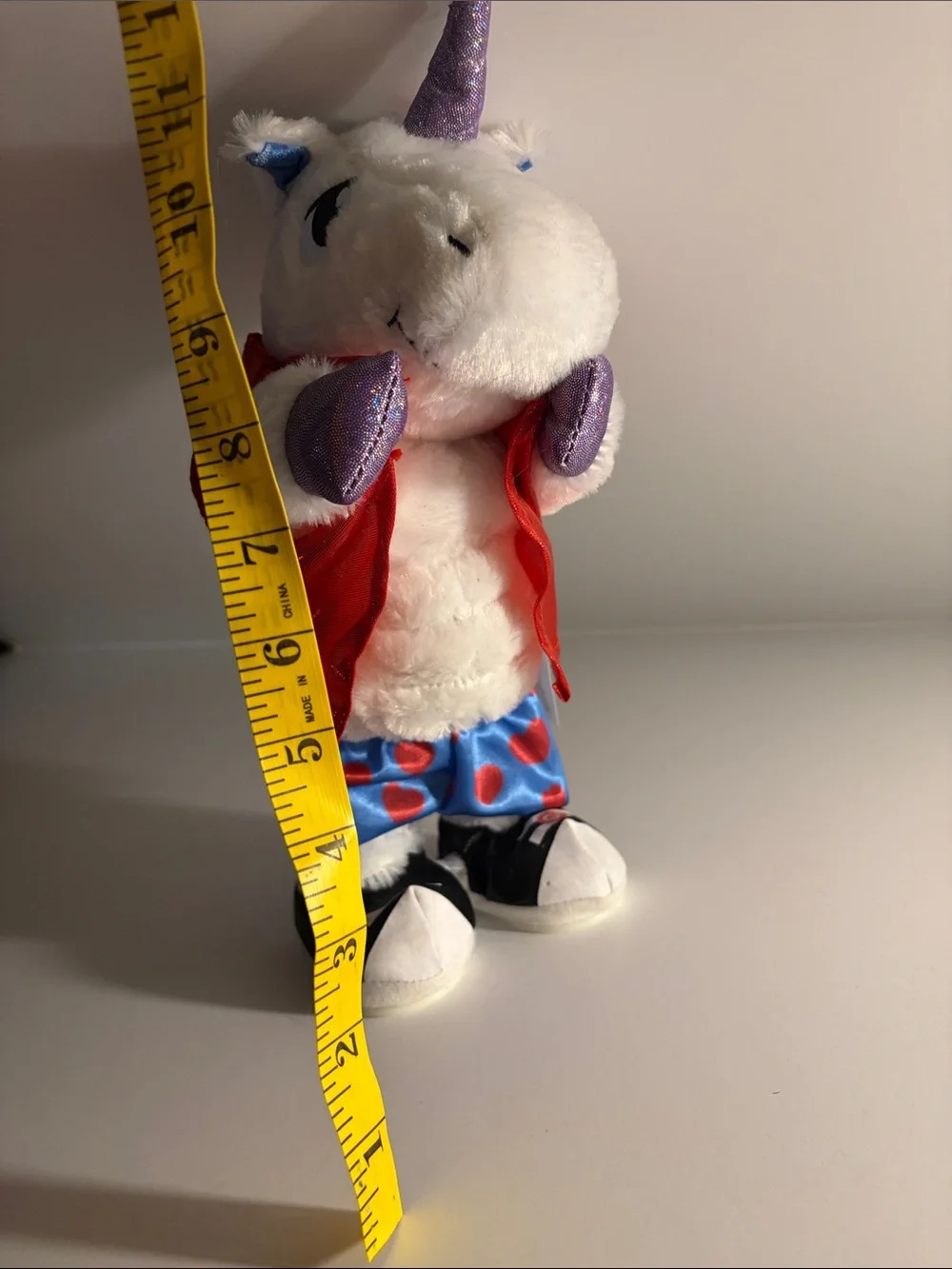 Plush Unicorn Hand Puppet for Kids - Purple & Red